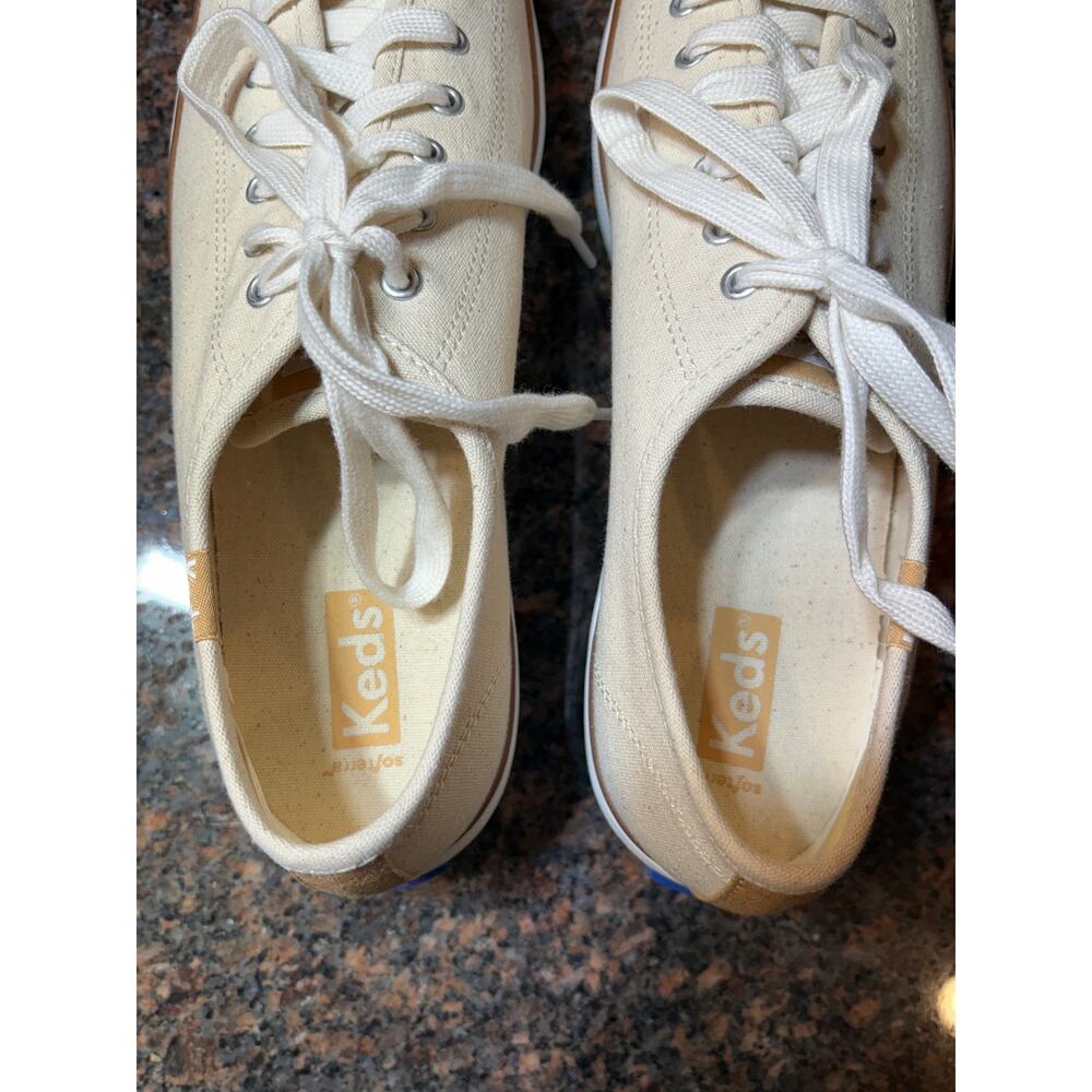 Keds Women's Triple Up Canvas Sneaker Cream Size 8 NWOT - Picture 11 of 13